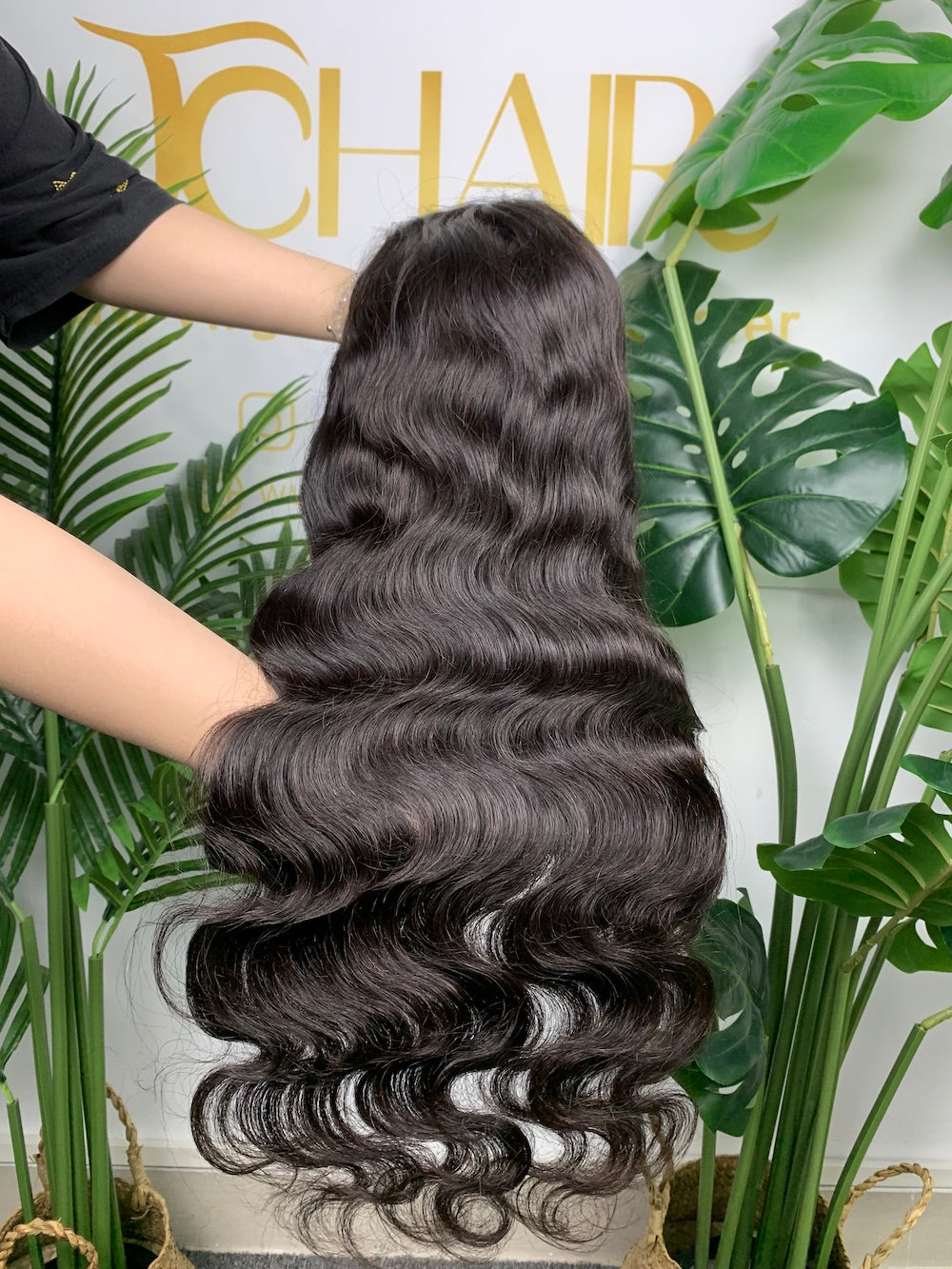 Top Virgin Hair 13*4 13*6 Body Wave #1B Transparent Lace Pre-made Wig Regular